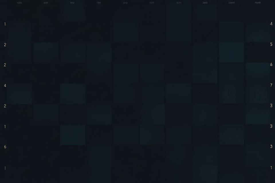Abstract contact-sheet grid representing film screening selection